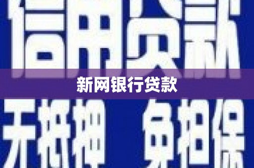 靖州新网银行贷款