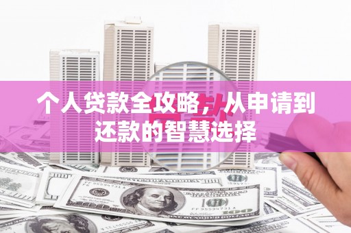 靖州个人贷款全攻略，从申请到还款的智慧选择