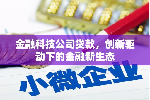 靖州金融科技公司贷款，创新驱动下的金融新生态
