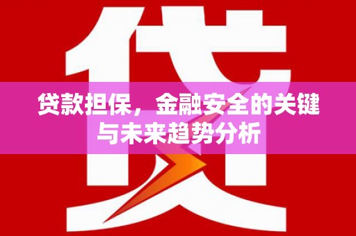 靖州贷款担保，金融安全的关键与未来趋势分析