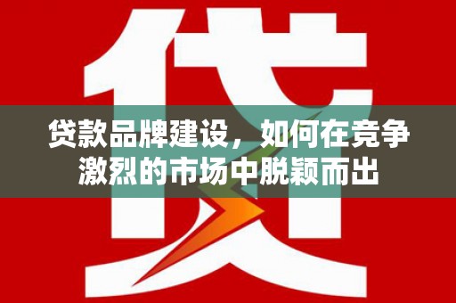 靖州贷款品牌建设，如何在竞争激烈的市场中脱颖而出