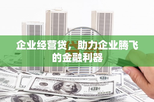 靖州企业经营贷，助力企业腾飞的金融利器