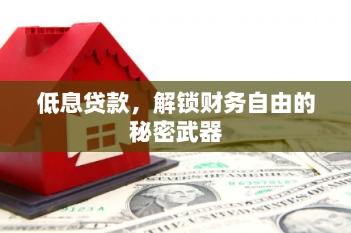 靖州低息贷款，解锁财务自由的秘密武器