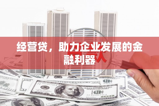 靖州经营贷，助力企业发展的金融利器