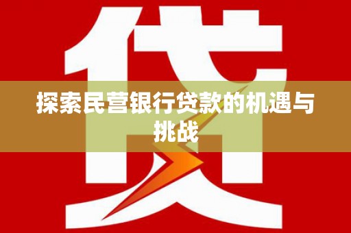 靖州探索民营银行贷款的机遇与挑战
