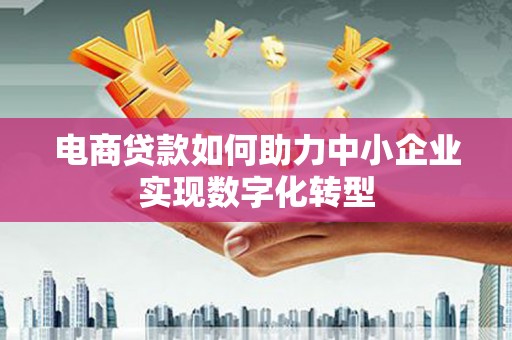 靖州电商贷款如何助力中小企业实现数字化转型