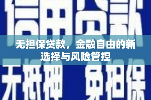 靖州无担保贷款，金融自由的新选择与风险管控