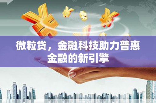 靖州微粒贷，金融科技助力普惠金融的新引擎