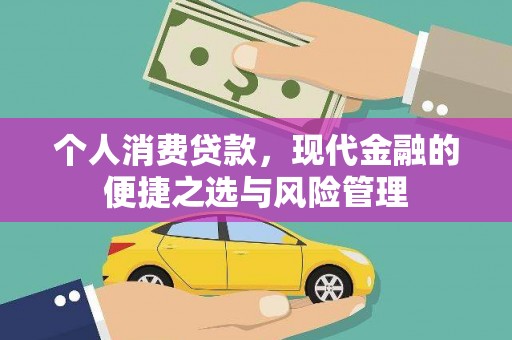 靖州个人消费贷款，现代金融的便捷之选与风险管理