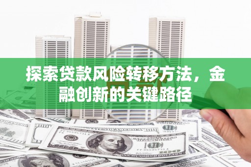 靖州探索贷款风险转移方法，金融创新的关键路径