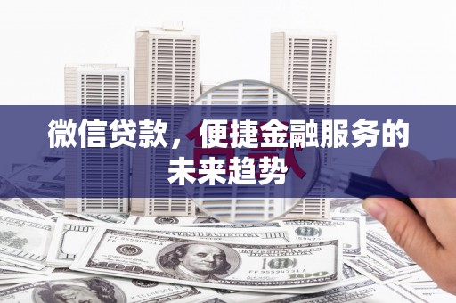 靖州微信贷款，便捷金融服务的未来趋势