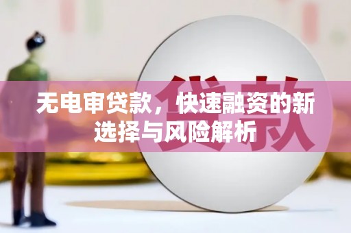 靖州无电审贷款，快速融资的新选择与风险解析