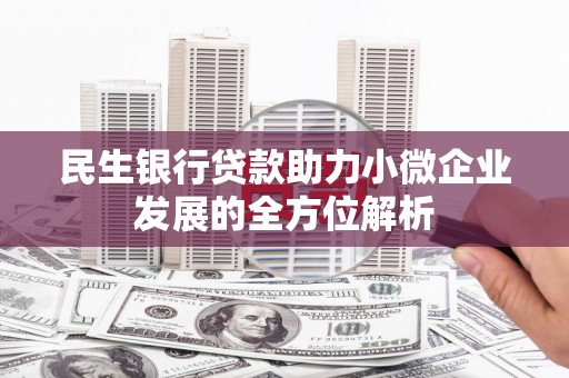 靖州民生银行贷款助力小微企业发展的全方位解析
