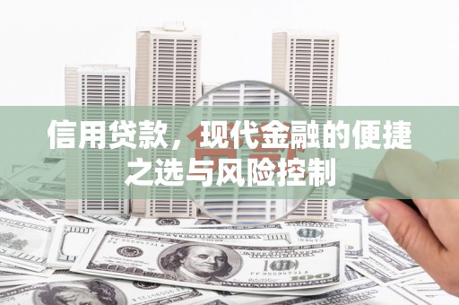 靖州信用贷款，现代金融的便捷之选与风险控制