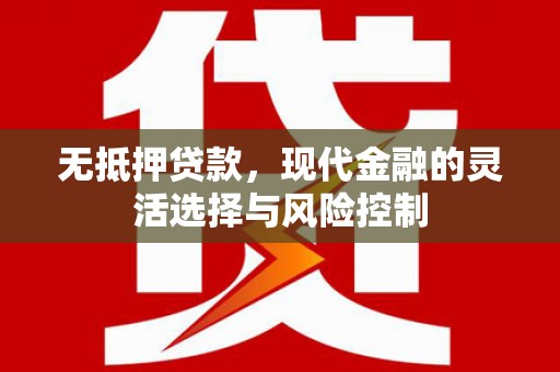 靖州无抵押贷款，现代金融的灵活选择与风险控制