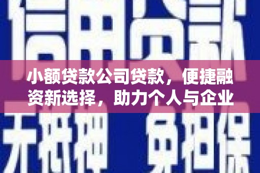 靖州小额贷款公司贷款，便捷融资新选择，助力个人与企业成长