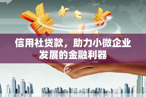 靖州信用社贷款，助力小微企业发展的金融利器