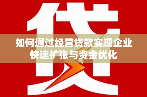靖州如何通过经营贷款实现企业快速扩张与资金优化
