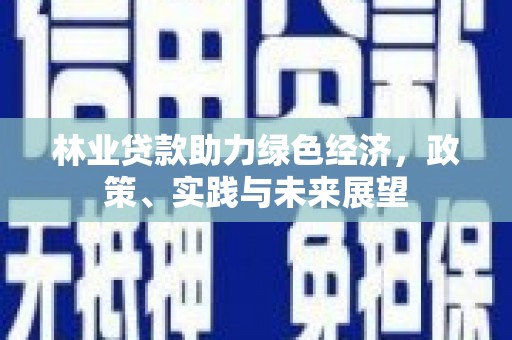 靖州林业贷款助力绿色经济，政策、实践与未来展望