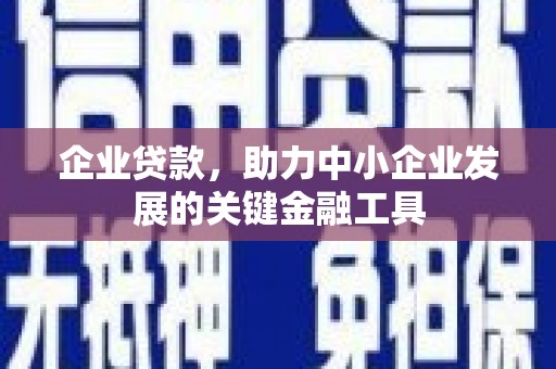 靖州企业贷款，助力中小企业发展的关键金融工具