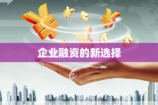 靖州企业融资的新选择