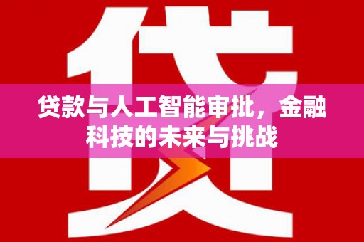 靖州贷款与人工智能审批，金融科技的未来与挑战
