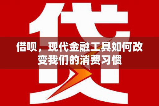 靖州借呗，现代金融工具如何改变我们的消费习惯