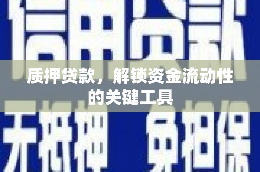 靖州质押贷款，解锁资金流动性的关键工具