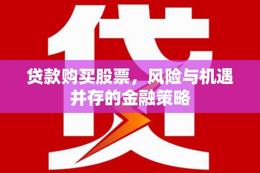 靖州贷款购买股票，风险与机遇并存的金融策略