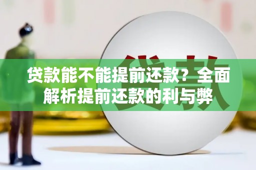 靖州贷款能不能提前还款？全面解析提前还款的利与弊